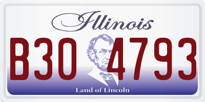 IL license plate B304793