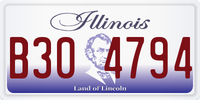 IL license plate B304794