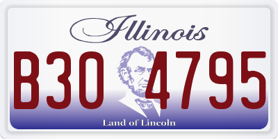 IL license plate B304795