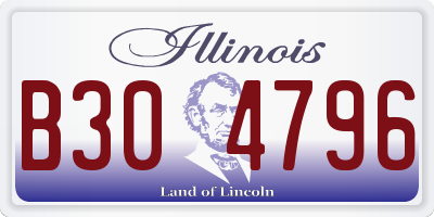 IL license plate B304796