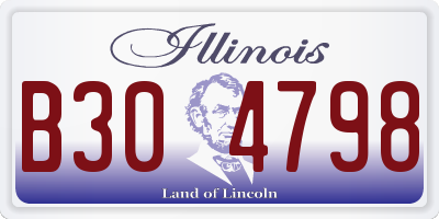 IL license plate B304798