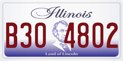 IL license plate B304802