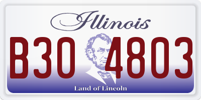 IL license plate B304803