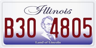 IL license plate B304805