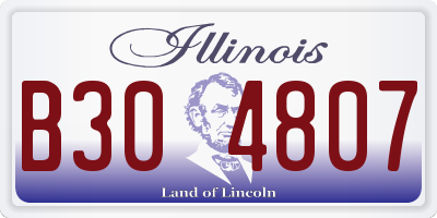 IL license plate B304807