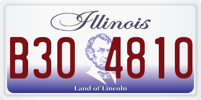 IL license plate B304810
