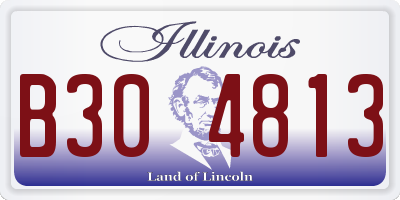 IL license plate B304813