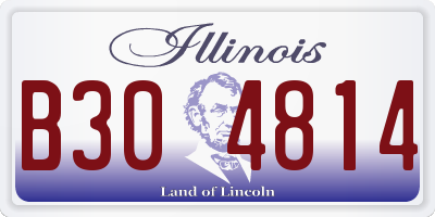 IL license plate B304814
