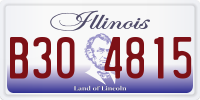 IL license plate B304815