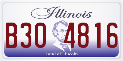 IL license plate B304816