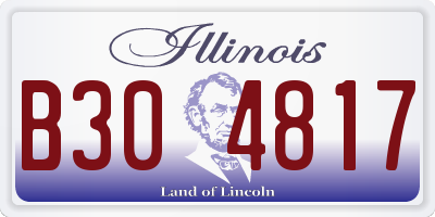 IL license plate B304817