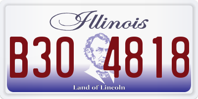 IL license plate B304818