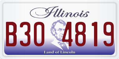 IL license plate B304819