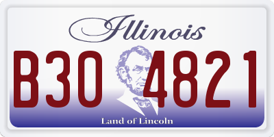 IL license plate B304821