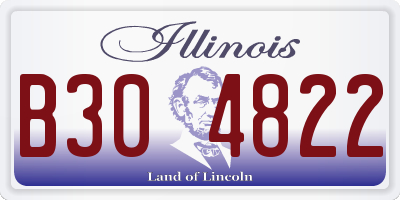 IL license plate B304822
