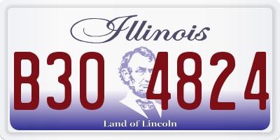 IL license plate B304824