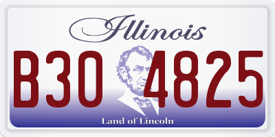 IL license plate B304825