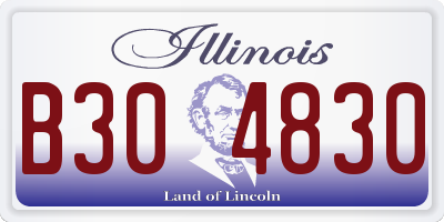 IL license plate B304830