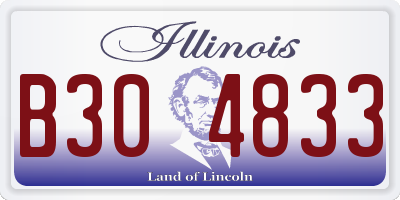 IL license plate B304833
