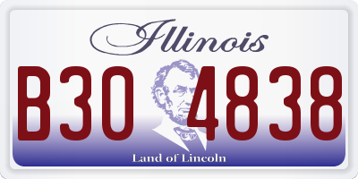 IL license plate B304838