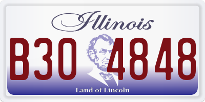 IL license plate B304848