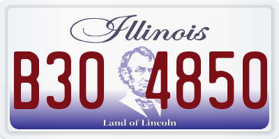 IL license plate B304850