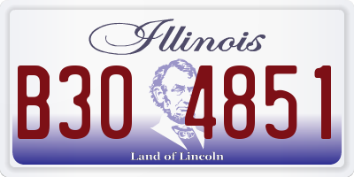 IL license plate B304851