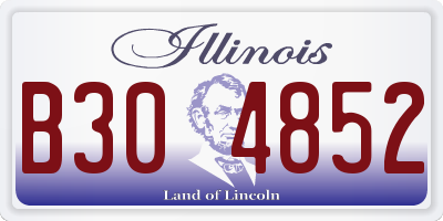 IL license plate B304852