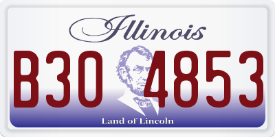IL license plate B304853