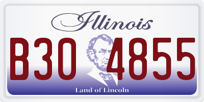 IL license plate B304855