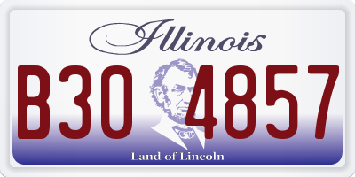 IL license plate B304857