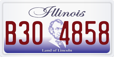 IL license plate B304858