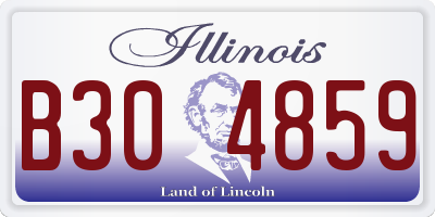 IL license plate B304859