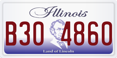 IL license plate B304860
