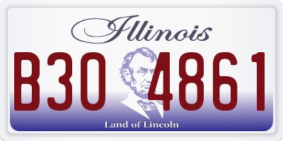 IL license plate B304861
