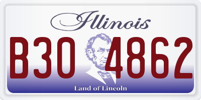 IL license plate B304862