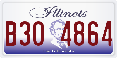 IL license plate B304864