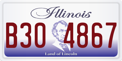 IL license plate B304867
