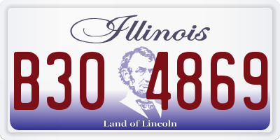 IL license plate B304869
