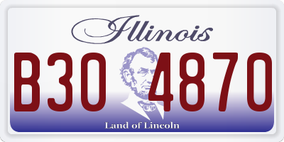IL license plate B304870