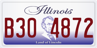 IL license plate B304872