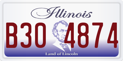 IL license plate B304874