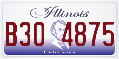 IL license plate B304875