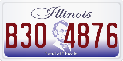 IL license plate B304876
