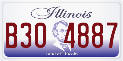 IL license plate B304887