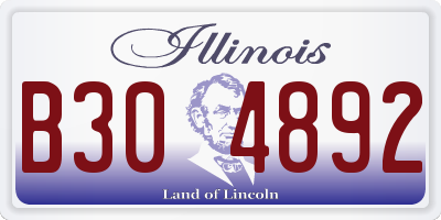 IL license plate B304892