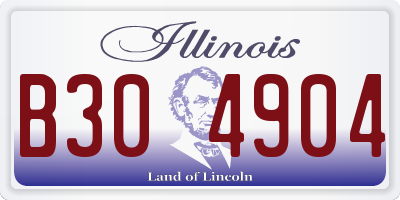 IL license plate B304904