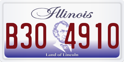 IL license plate B304910