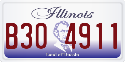 IL license plate B304911