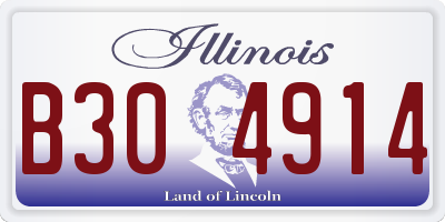 IL license plate B304914